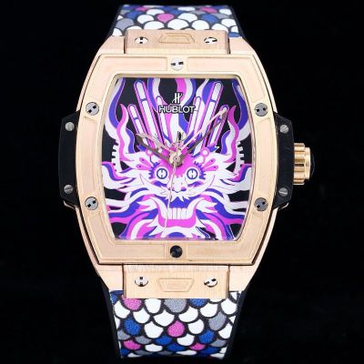Hublot Geneve Big Bang Fake Soul Year of the Dragon Titanium Gold Steel Case Watch